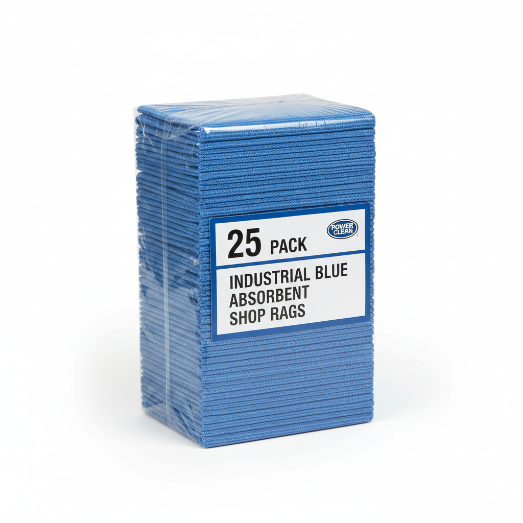 Oil-Absorbent Shop Rags — 25 Pack